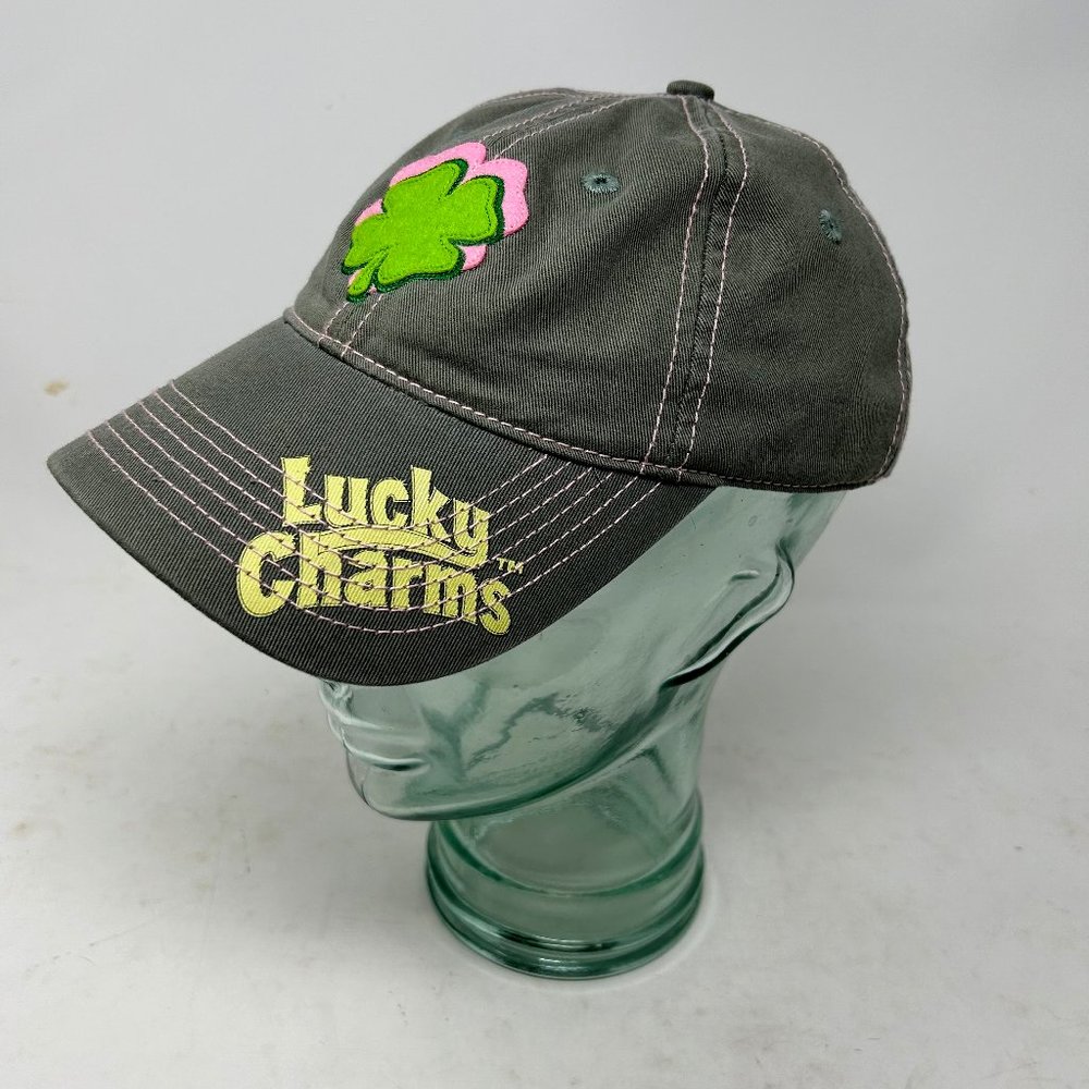 Lucky Charms Woman’s Hat OS Gray Green Pink Adjustable Back Trucker Cap